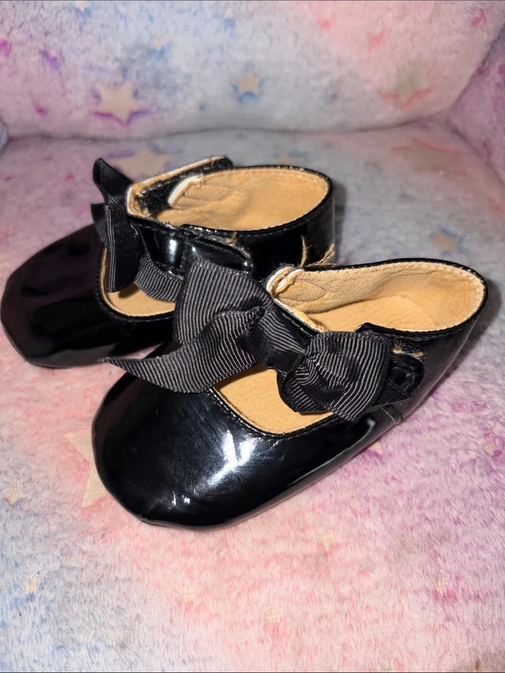 Black Patent Baby Mary Jane Shoes with Bow